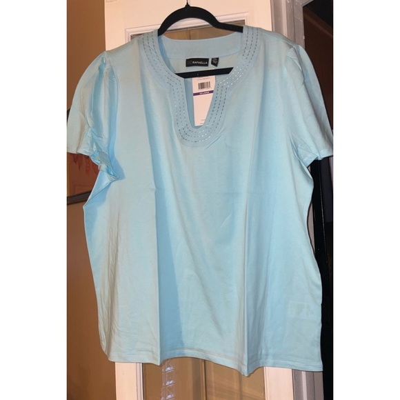 Rafaella Short Sleeve Top Size XXL NWT - Picture 2 of 8